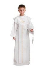 TUNICA PRIMA COMUNIONE CON RICAMO CALICE MOD 015