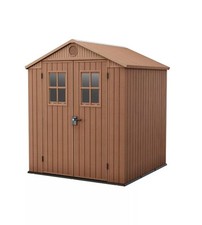 CASETTA DA GIARDINO KETER "DARWIN 6x6" IN EVOTECH+ COLORE MARRONE CON PORTA B...
