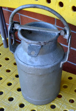 ANTICO BIDONE CONTENITORE FUSTINO PER LATTE ANTICO IN FERRO VERNICIATO CA