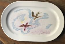 PIATTO IN CERAMICA ARTISTICA OVALE DI ERNESTO TRECCANI