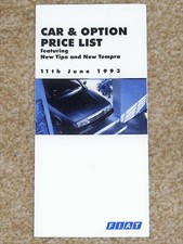 LISTINO PREZZI FIAT 1993 - Uno