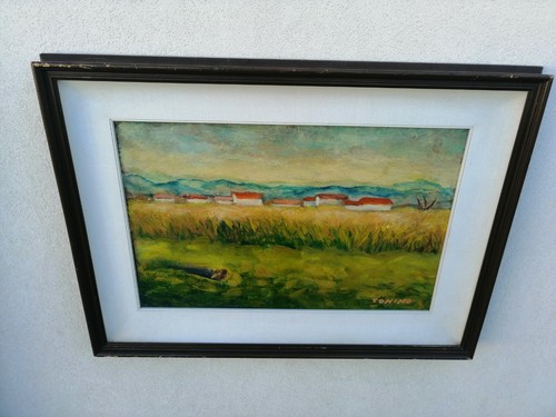 Paesaggio toscano olio - , su
