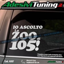 Adesivo ascolto zoo 105 - adesivo, io