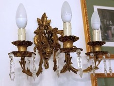 COPPIA APPLIQUE IN OTTONE E