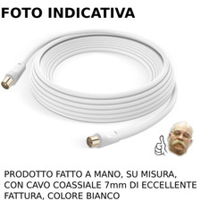 Cavo da 0,5 a 20m ANTENNA TV Maschio/Maschio Schermato coassiale IEC prolunga AV