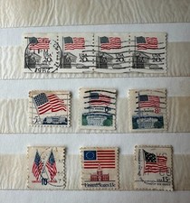 Francobolli USA "American Flags Rari 5-6-8-10-13-15-20 cents US"