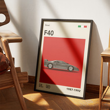 Poster Ferrari F40 A3 - Auto