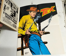 TEX WILLER  TRESTELLE # 122-SULLE PISTE DEL NORD-ORIGINALE MANIFESTO ATTACCATO!