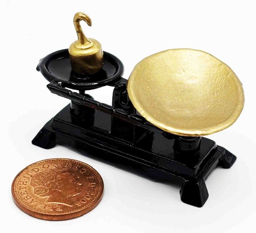 Dolls house black kitchen - black,