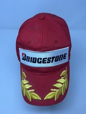 RARO berretto da corsa ufficiale Bridgestone vintage (rosso)