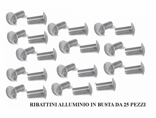 Ribattini alluminio testa - ribattini, in
