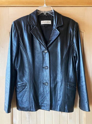 Giacca pelle nera donna - pelle, da
