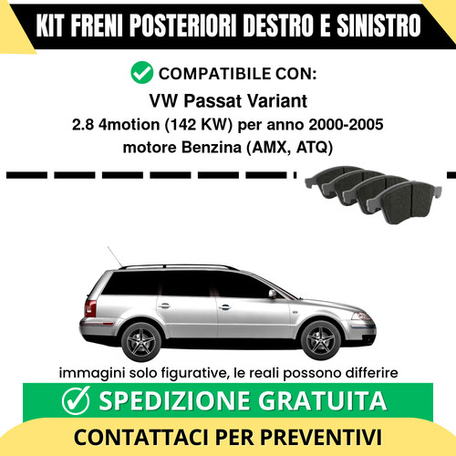 Pastiglie freno posteriori - freno, vw