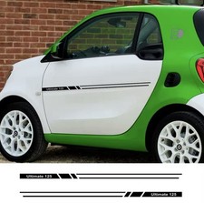 2 Adesivi Stickers Logo Smart 453 Brabus Fasce Laterali Dx Sx Ultimate 125 Nero