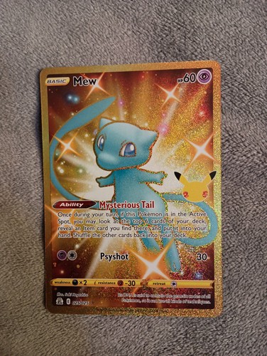 Carta pokémon shiny mew - pokémon,