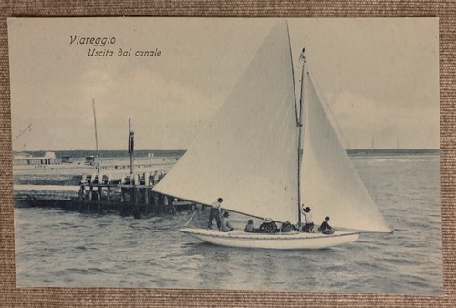 Cartolina viareggio nave barca - cartolina,