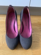 Scarpe décolleté DSQUARED2 denim impilate tacco a spillo punta tonda misura 36,5 prezzo consigliato £ 500
