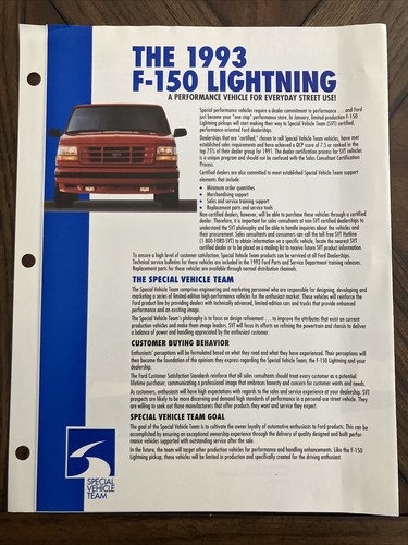 Ford 150 lightning svt 1993 - ford, f-150