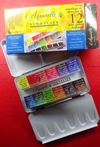 Boîte métal aquarelle - métal,