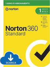 NORTON 360 Standard 2025 1 PC 1 Anno | Internet Security Antivirus | Senza Abbo