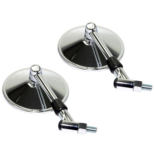 Coppia specchietti cromati - , per