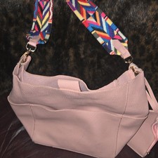 Pink Pebbled Shoulder Bag