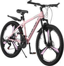 Mountain bike 26" rosa 21 velocità doppio disco freni leggera adulto MTB
