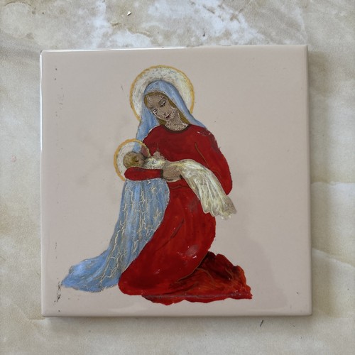 Madonna con bambino - con, mattonella