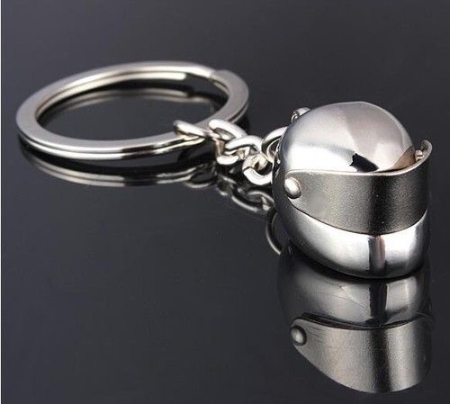 Portachiavi casco moto - moto, argento