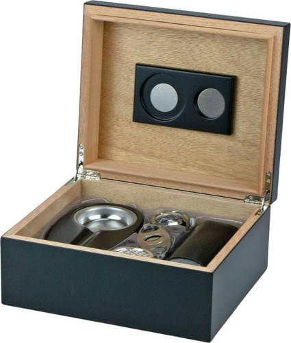 Humidor set black matte - set,