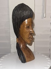 Statua scultura in legno busto