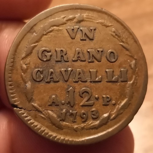 Moneta grano cavalli 1793 - grano,