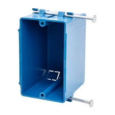Scatola presa da lavoro 1 velocità nuova 18 Cu in PVC con chiodi knockout ETL blu elencato