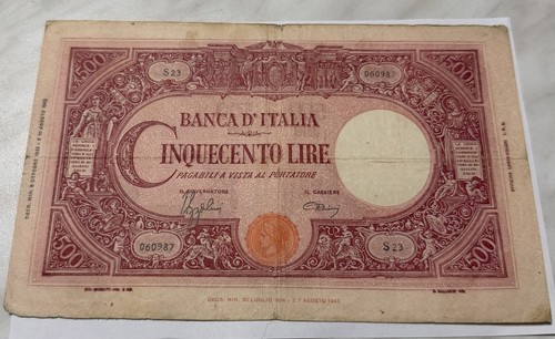 Banconota 500 lire grande - lire, c