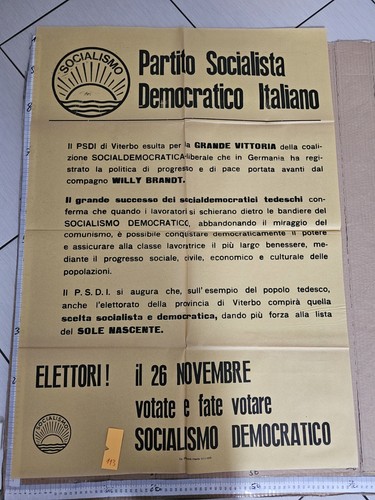 Manifesto viterbo psdi partito - manifesto,