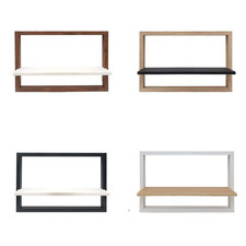 Mensola da Parete Rettangolare 44x29,5x9 cm 2 Ripiani Salvaspazio