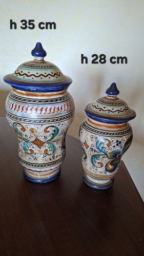 Coppia albarelli vasi deruta - coppia,