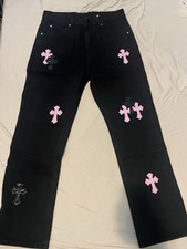 Jeans Chrome Hearts neri e