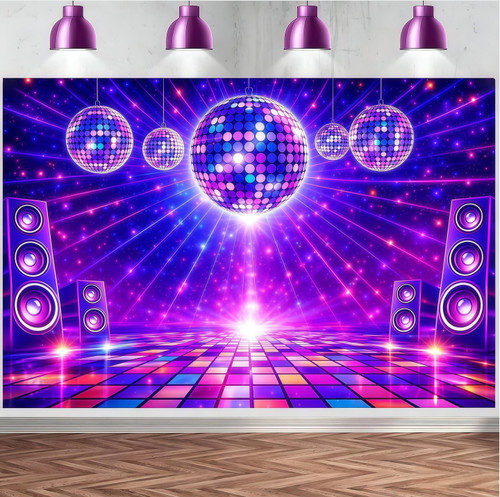 Sfondo palco discoteca neon
