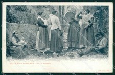 Napoli Città Costumi Scena Popolare Richter 383 cartolina MX6857