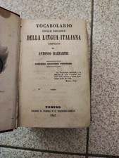 BAZZARINI Antonio. VOCABOLARIO