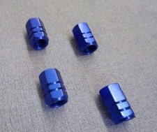 BMW X5 BLUE METAL DUST CAPS