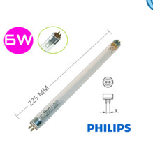 LAMPADA UV 6W 2+2 PIN PHILIPS TUV6W G6T5 PER DEPURATORE UV ACQUA osmosi osram