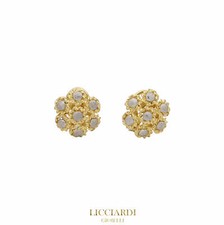 Orecchini donna fiore oro