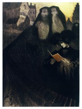 POSTER dama lettura disegno