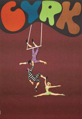 Poster cyrk 24x36 vintage - cyrk,