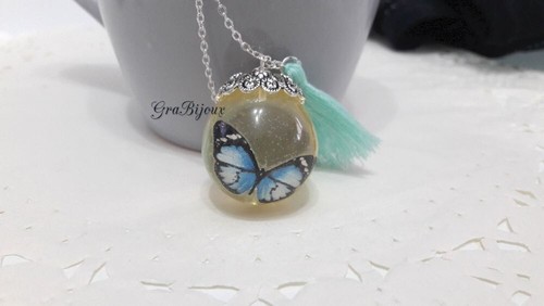 Collana resina ciondolo - , sfera
