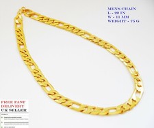 Collana da uomo in vero oro giallo massiccio 24 carati con cordino pieno gioielli 18"x11 mm