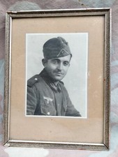 ww2 foto incorniciata originale d epoca soldato tedesco WH 38 x 29 cm