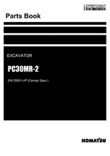 Komatsu PC30MR-2 Catalogo Ricambi Escavatore Manuale SN 20001-UP Tettoia Spec.